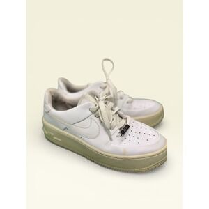 Nike Air Force 1 Sage Low Platform White Leather Sneakers Women Size 6.5